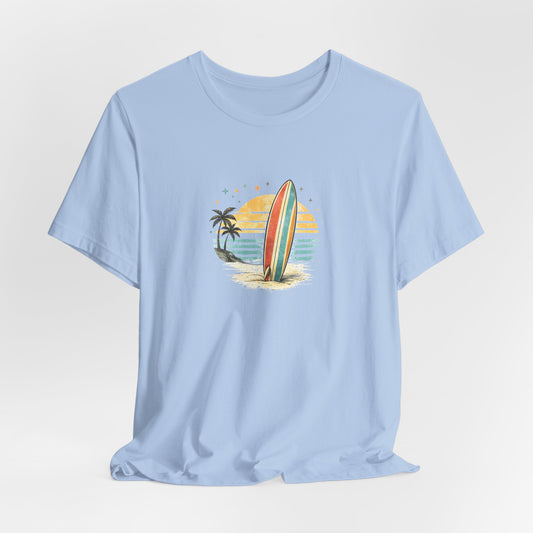 Retro Surfboard T-Shirt – Vintage Surf & Beach Design