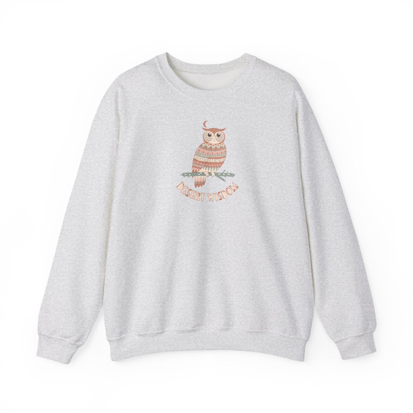 Desert Wisdom Sweatshirt – Boho Eule & Mond