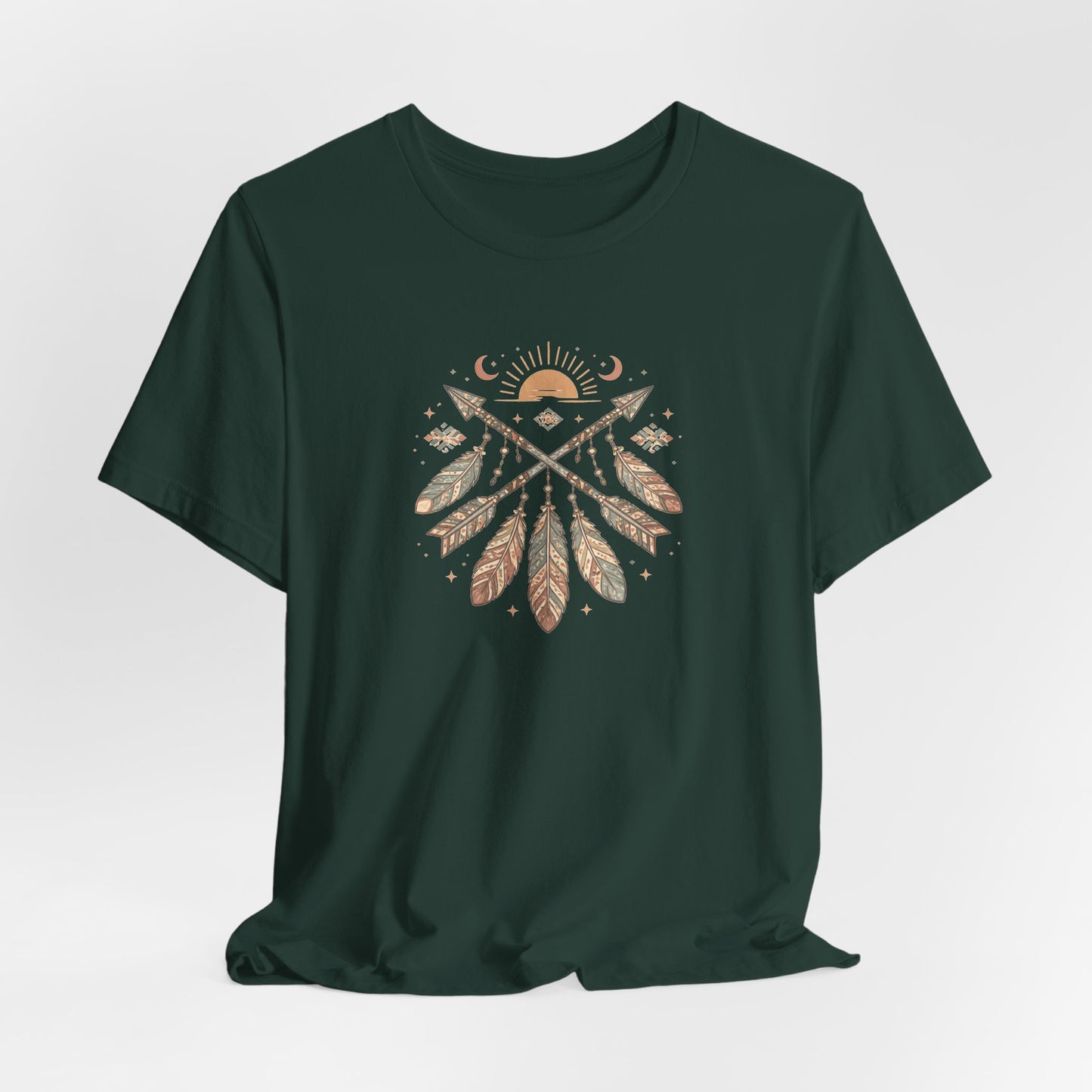 Azteken Pfeile T-Shirt – Boho Southwestern Design
