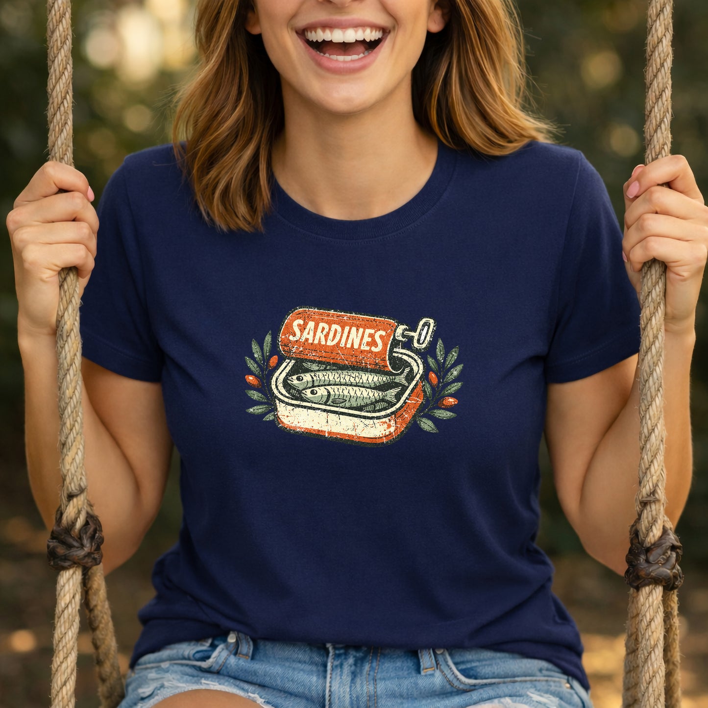 Vintage Sardinen T-Shirt – Retro Sardinen-Dose Design