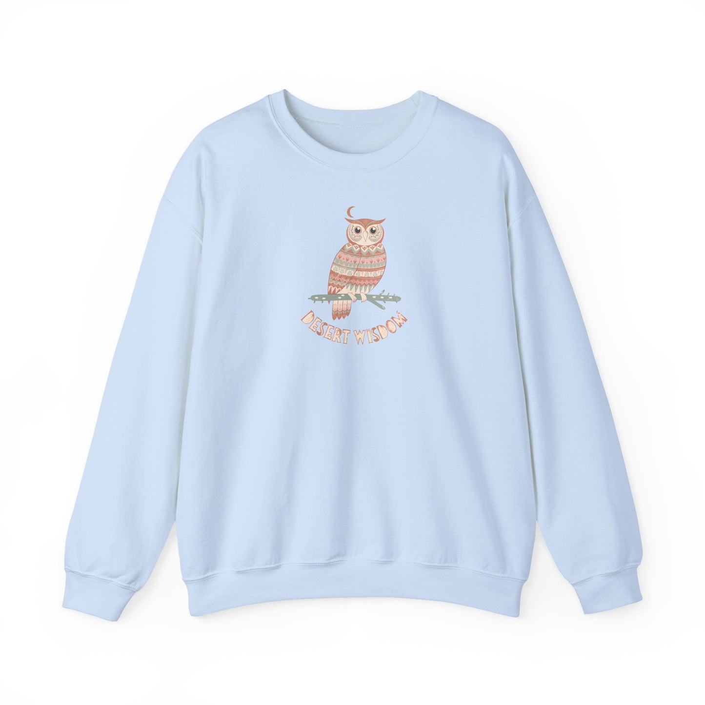 Desert Wisdom Sweatshirt – Boho Eule & Mond