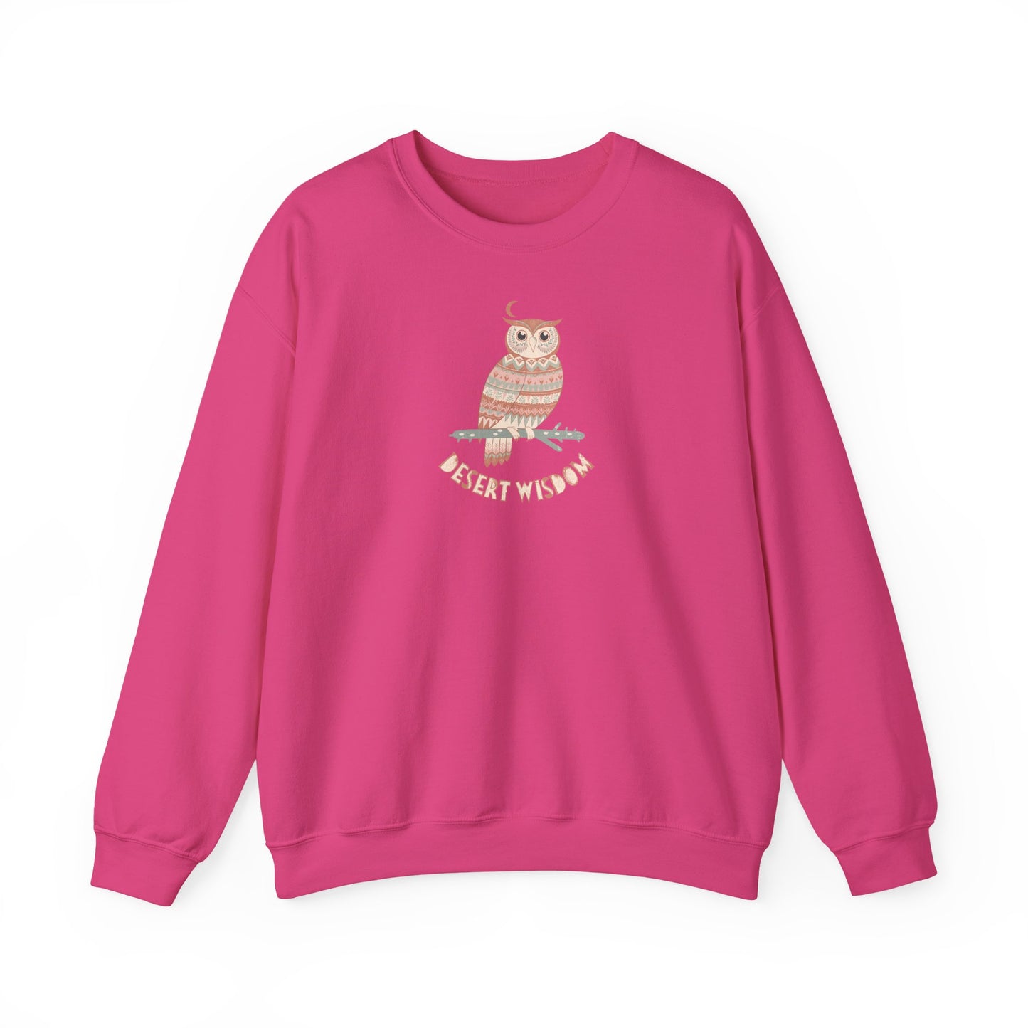 Desert Wisdom Sweatshirt – Boho Eule & Mond