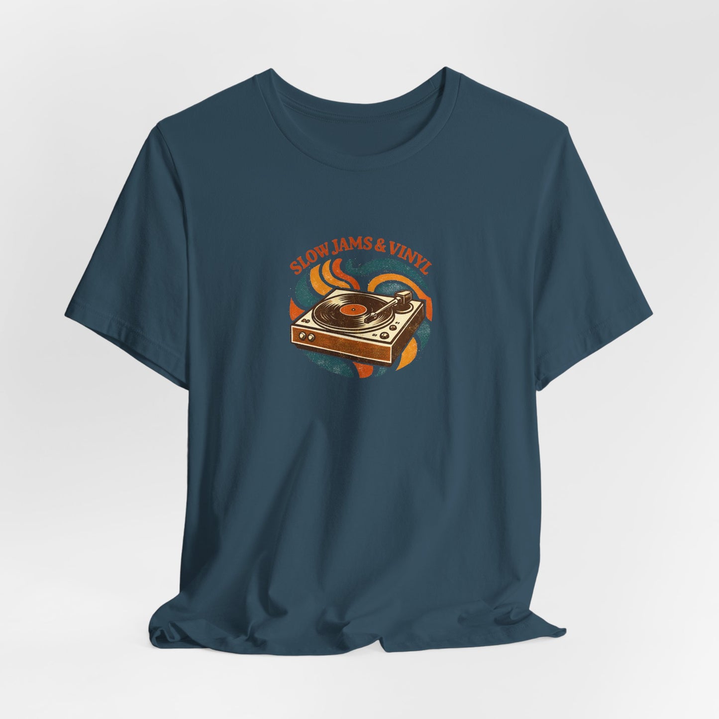 Slow Jams & Vinyl T-Shirt – Retro Plattenspieler Design