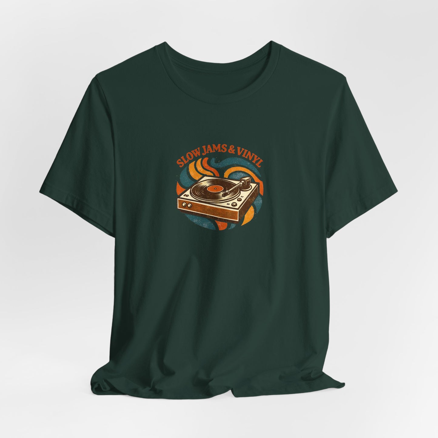 Slow Jams & Vinyl T-Shirt – Retro Plattenspieler Design