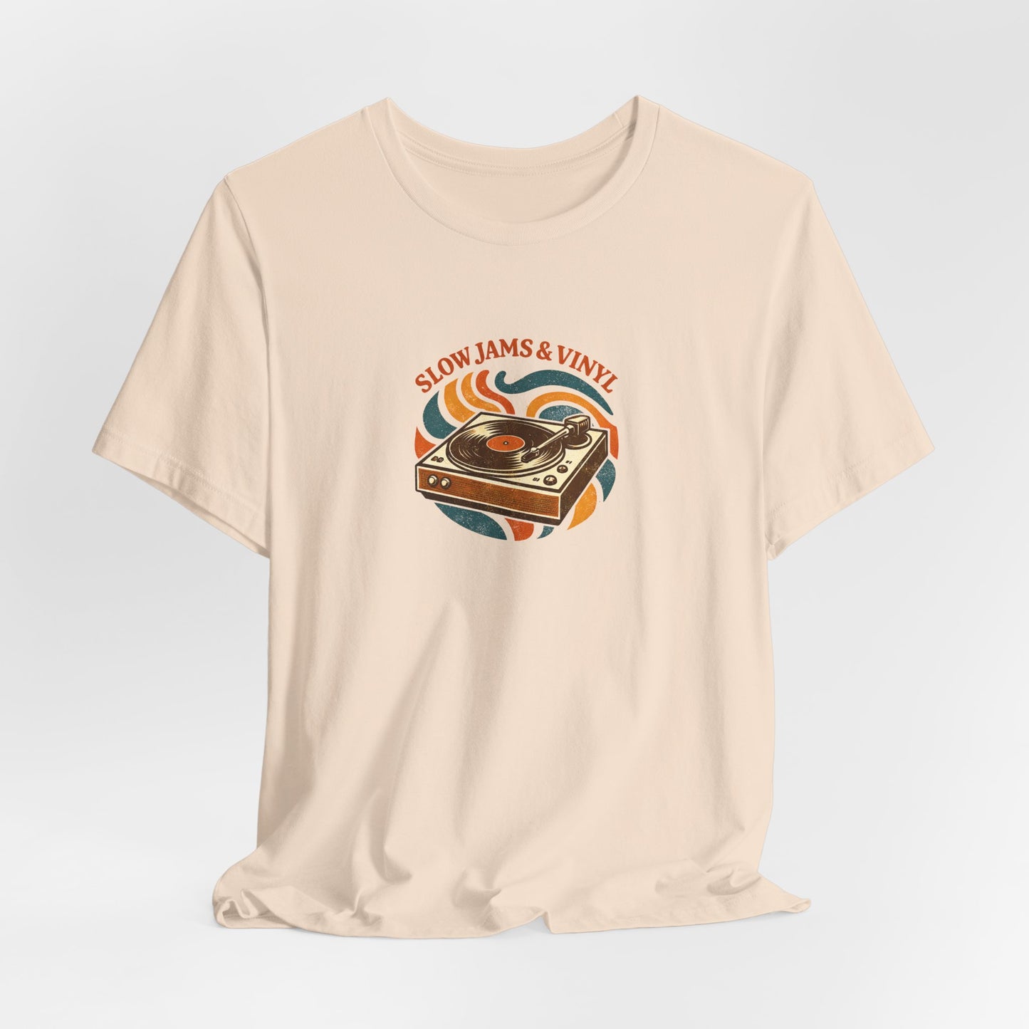 Slow Jams & Vinyl T-Shirt – Retro Plattenspieler Design
