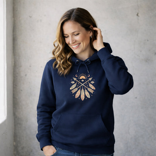 Azteken Pfeile Hoodie – Boho Southwestern Ethno Design