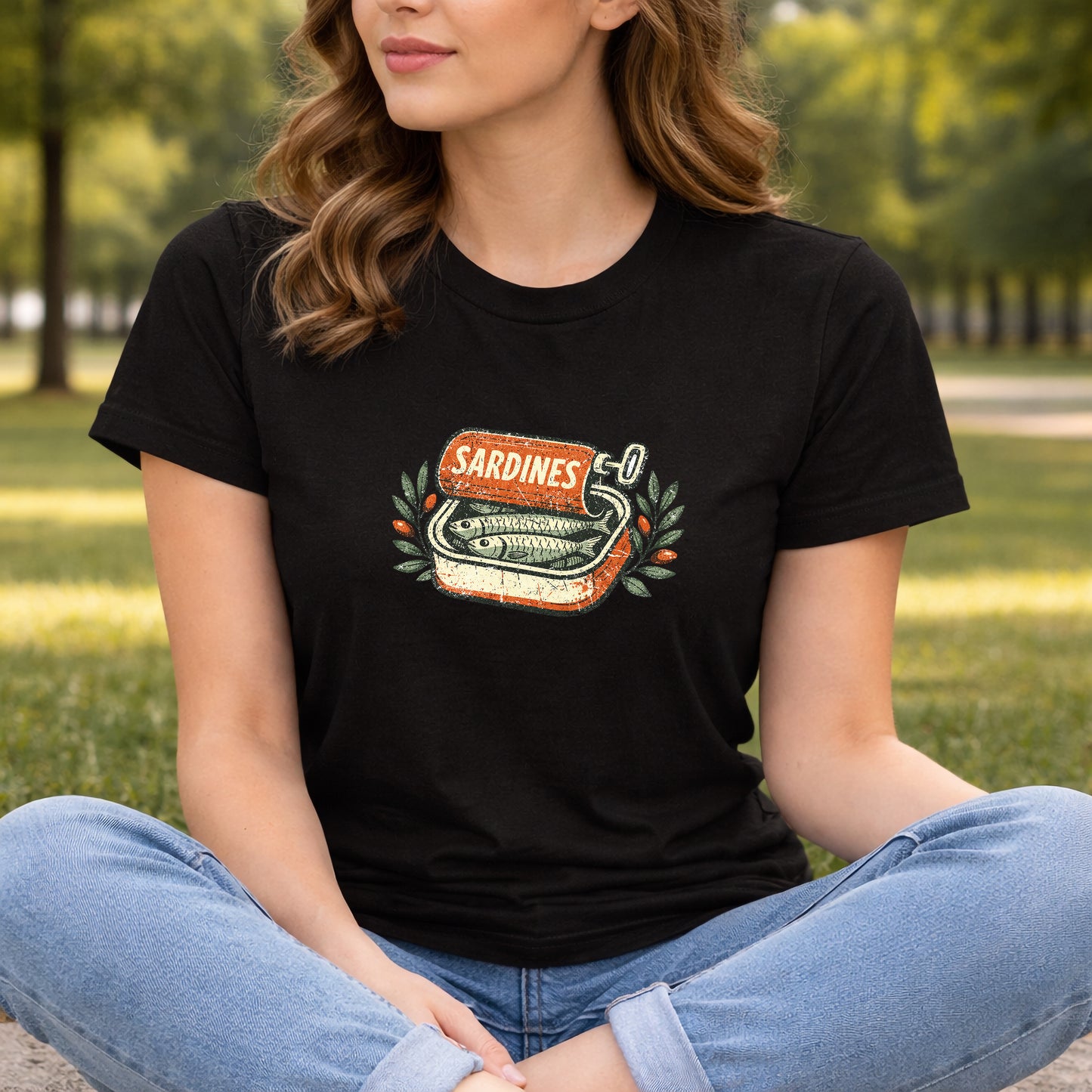 Vintage Sardinen T-Shirt – Retro Sardinen-Dose Design